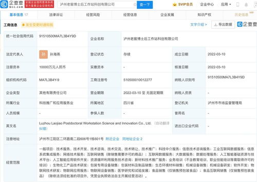 瀘州老窖成立博士后科創公司，億元資本瞄準AI軟件新賽道
